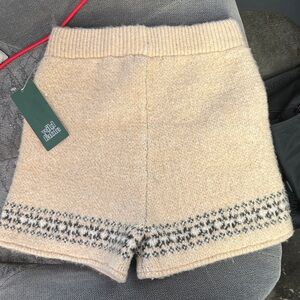 Wild Fable Beige Knit High Waist Shorts